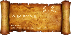Salga Károly névjegykártya