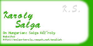 karoly salga business card